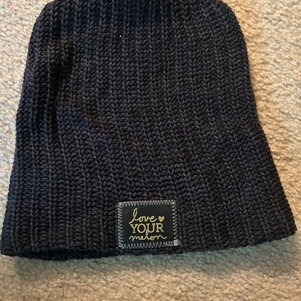 Love Your Melon Dark Knit Beanie
